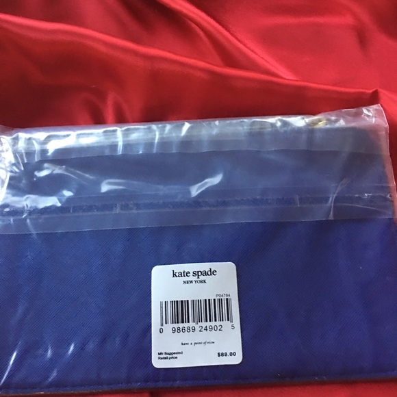 Navy Kate Spade Slim Wallet Wristlet - Picture 3 of 3